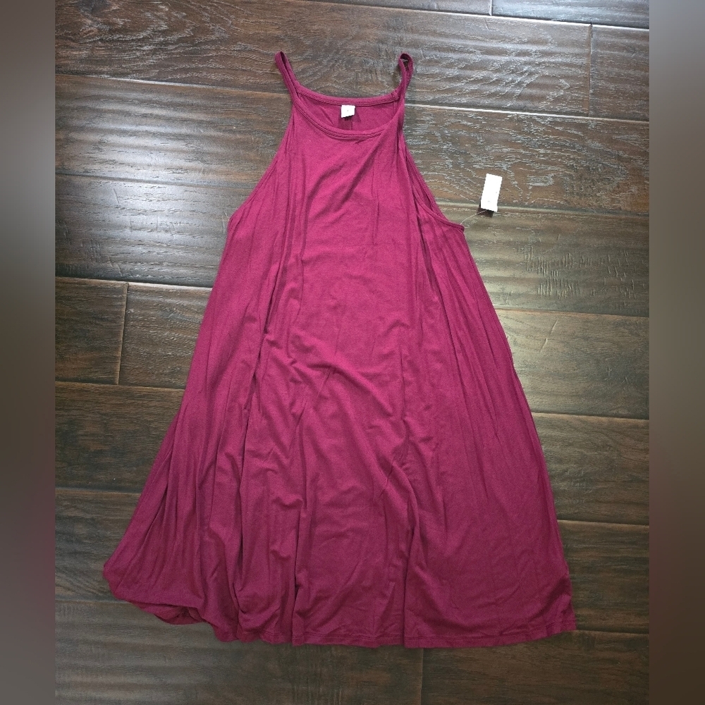 NWT Old Navy Womens Burgundy Red A Line Tank Dress Medium